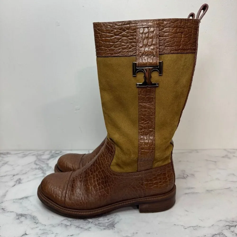 Tory Burch Corey Mid Calf Ankle Boots 6